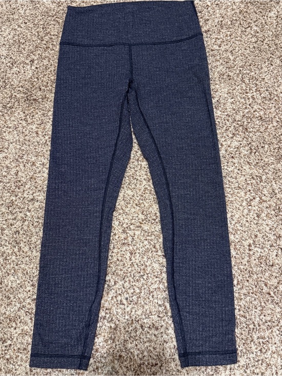 lululemon athletica Pants - Lululemon Wunder Under High Rise HR Tight Awaken 25" Black White Knit 8